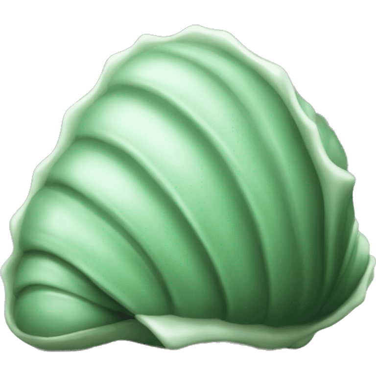 Sage green shell emoji