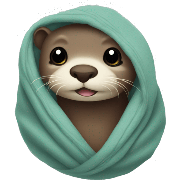 otter cozy in blanket emoji