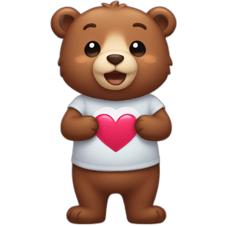 Bear full of love emoji