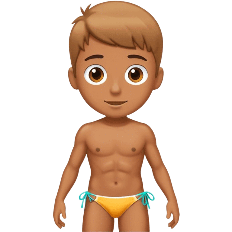 Boy with bikini emoji