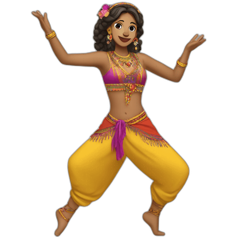 A gipsy dancer dancing emoji