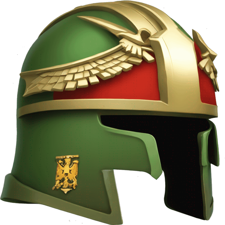 Warhammer 40000 helmet, featuring the Russian coat of arms. emoji