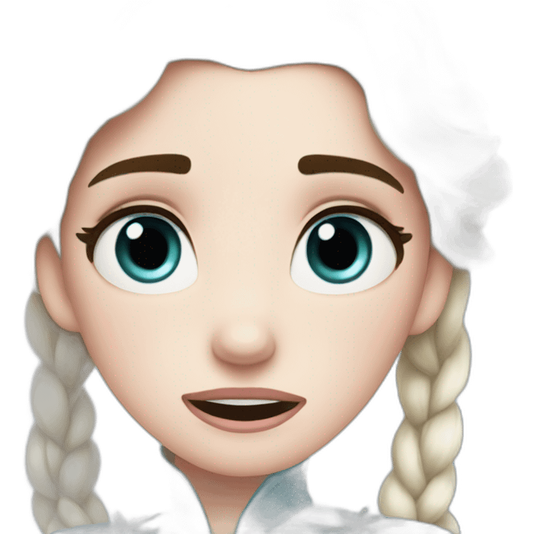 Elsa crying emoji