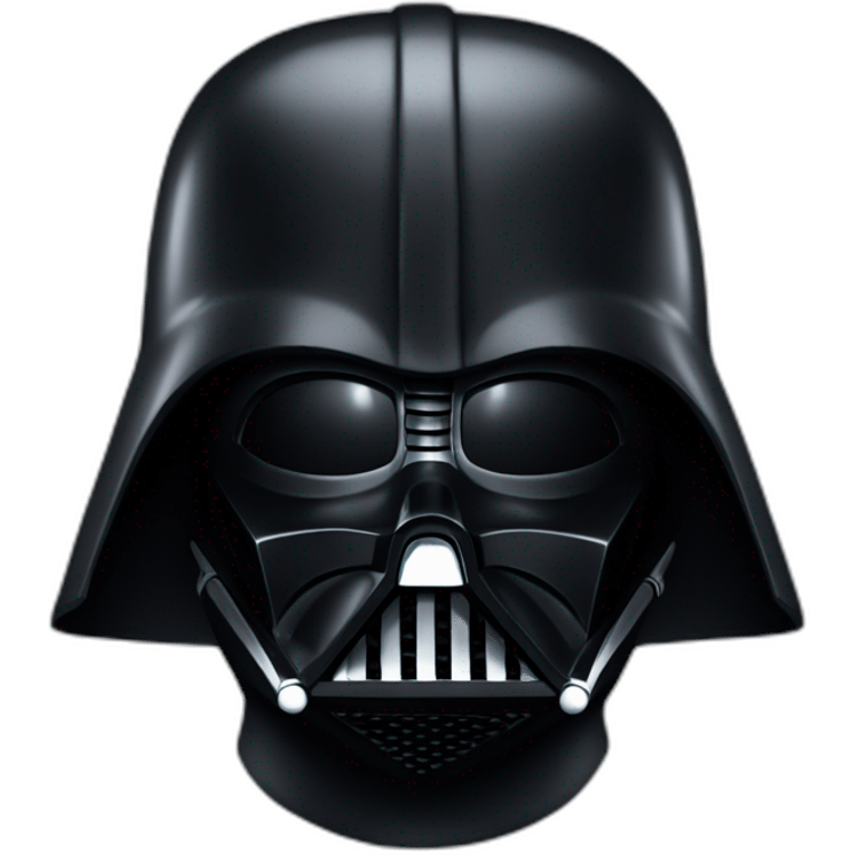 Darth Vader half mask dark brown hair emoji