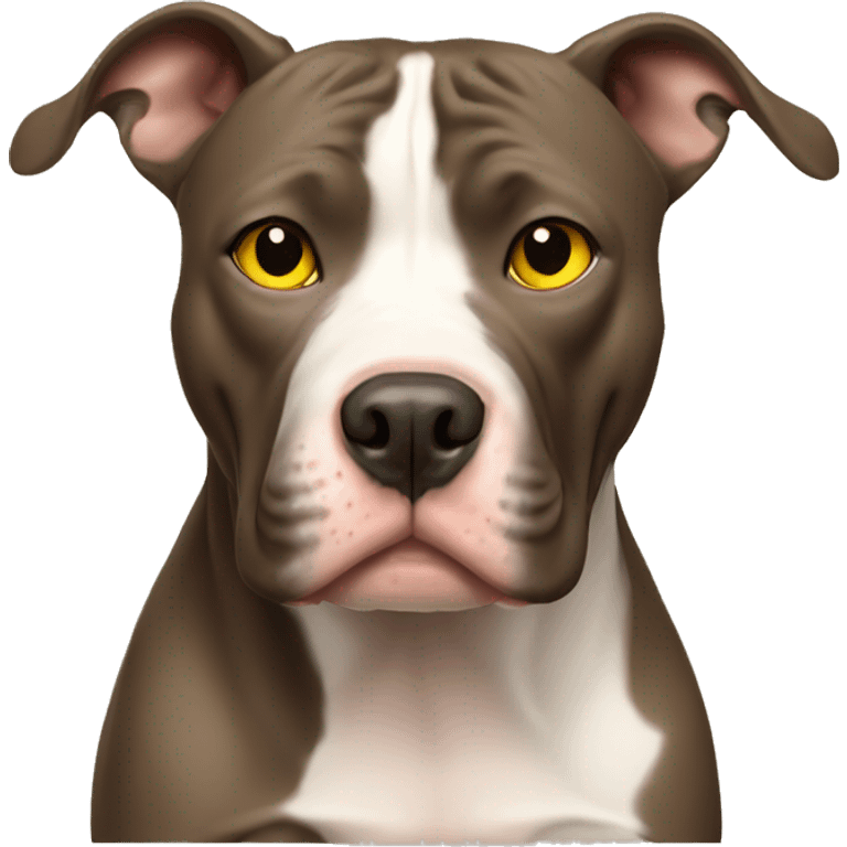 Pitbull beige yellow eyes  emoji