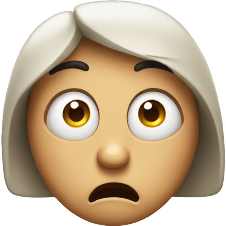 Funny really shocked face emoji