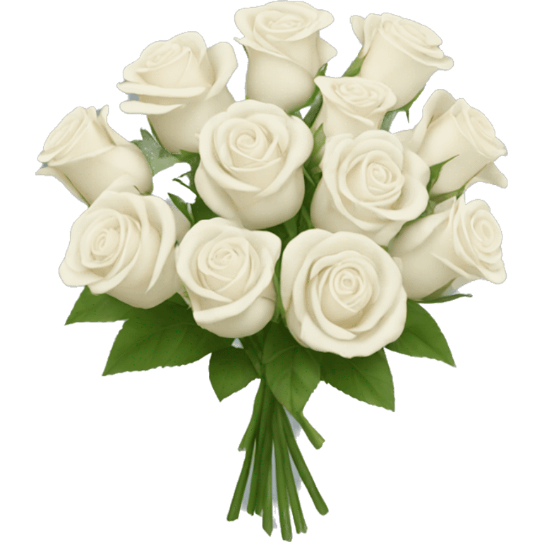 bouquet of white roses emoji