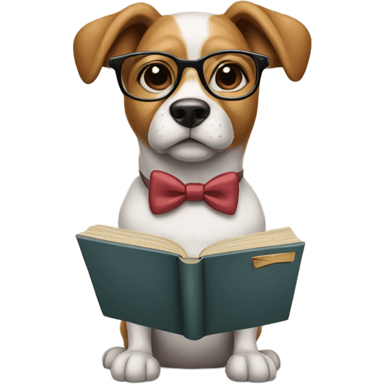 a professor dog emoji