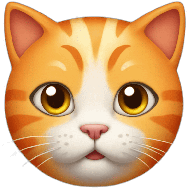 aN orange tubby cat with a hurt right ear emoji