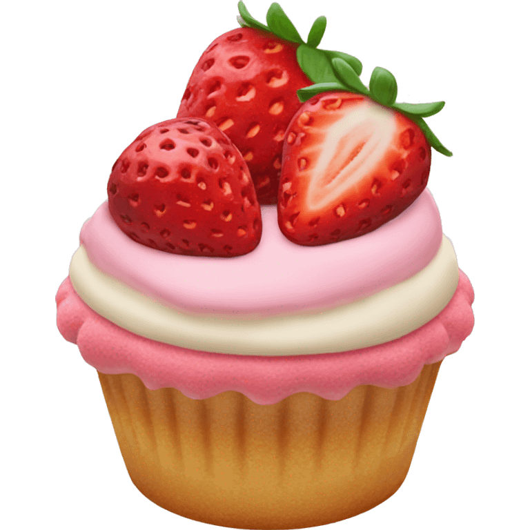 strawberry shortcake cheesecake cupcake emoji