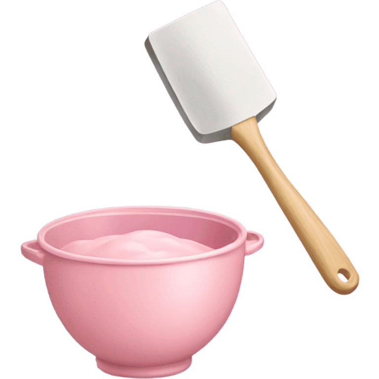 light pink spatula with mixing bowl emoji