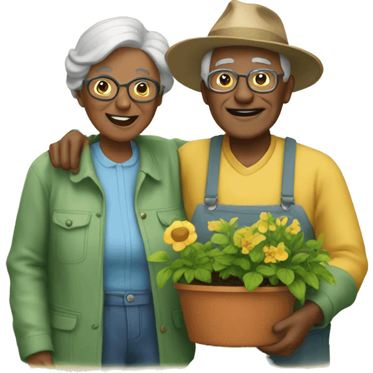 grandparents are gardeners emoji