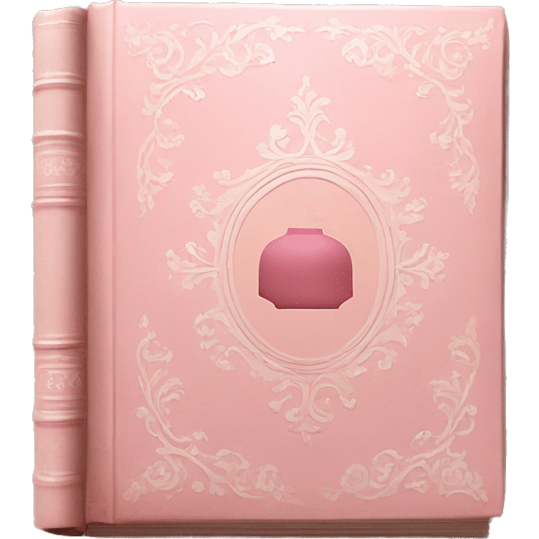 vintage rococo light pink books with lace  emoji