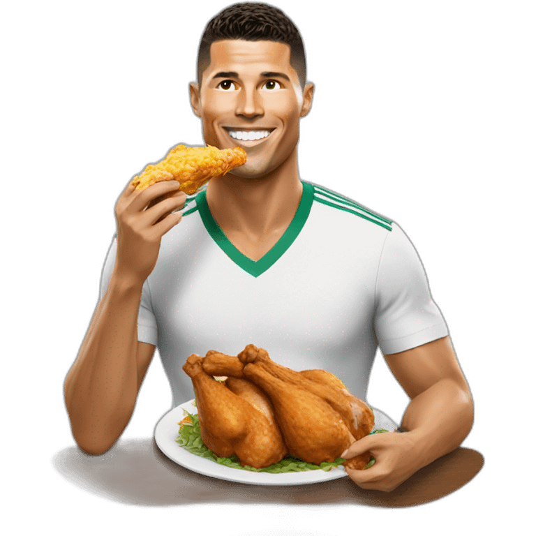 Ronaldo eating chicken emoji