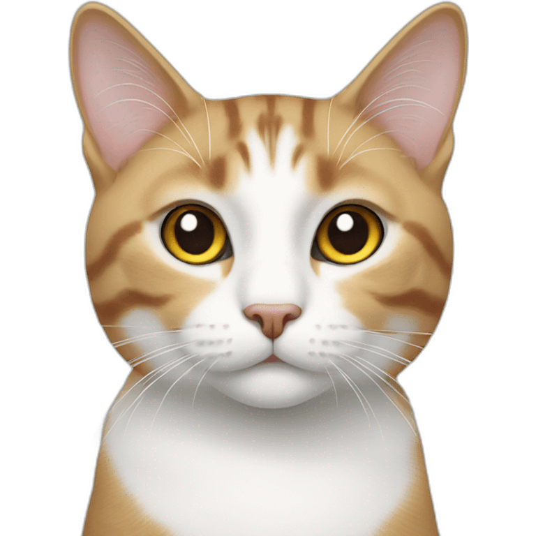 White and tabby cat emoji