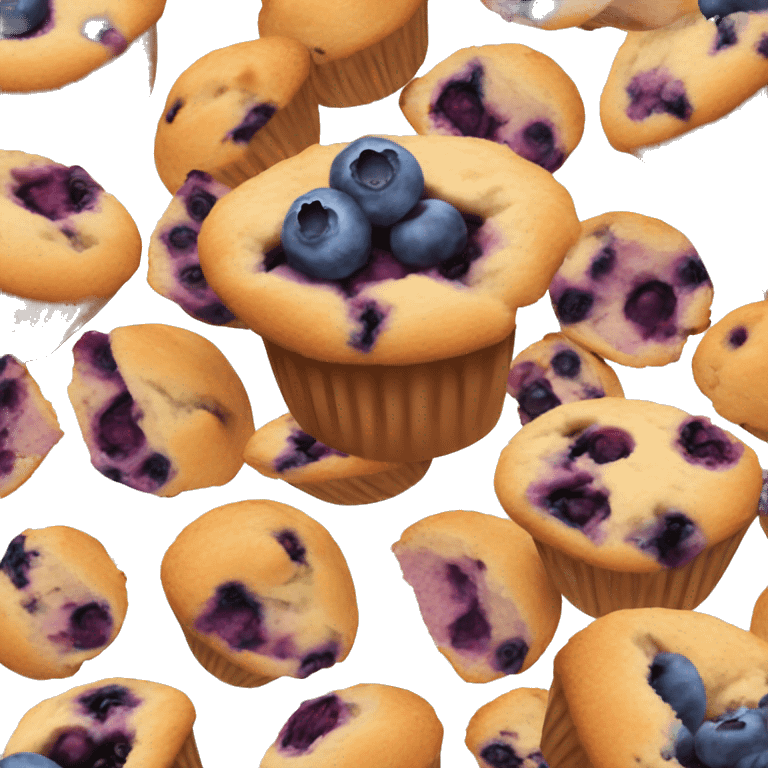 Blueberry muffin emoji