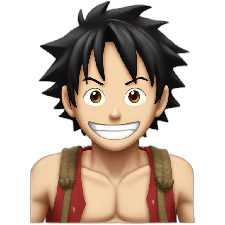 luffy com cabelo cacheado emoji