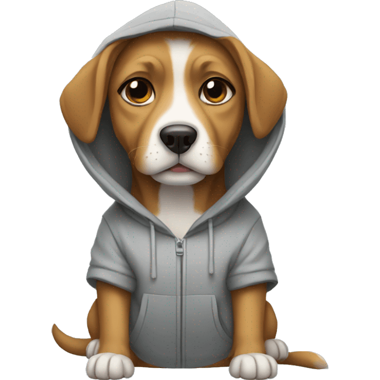 Dog wearing hoodie  emoji