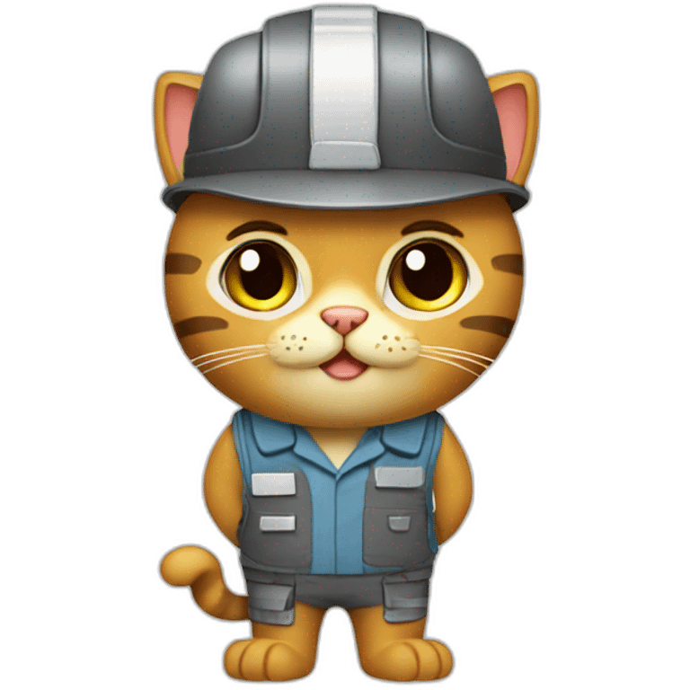 Cat engineer emoji