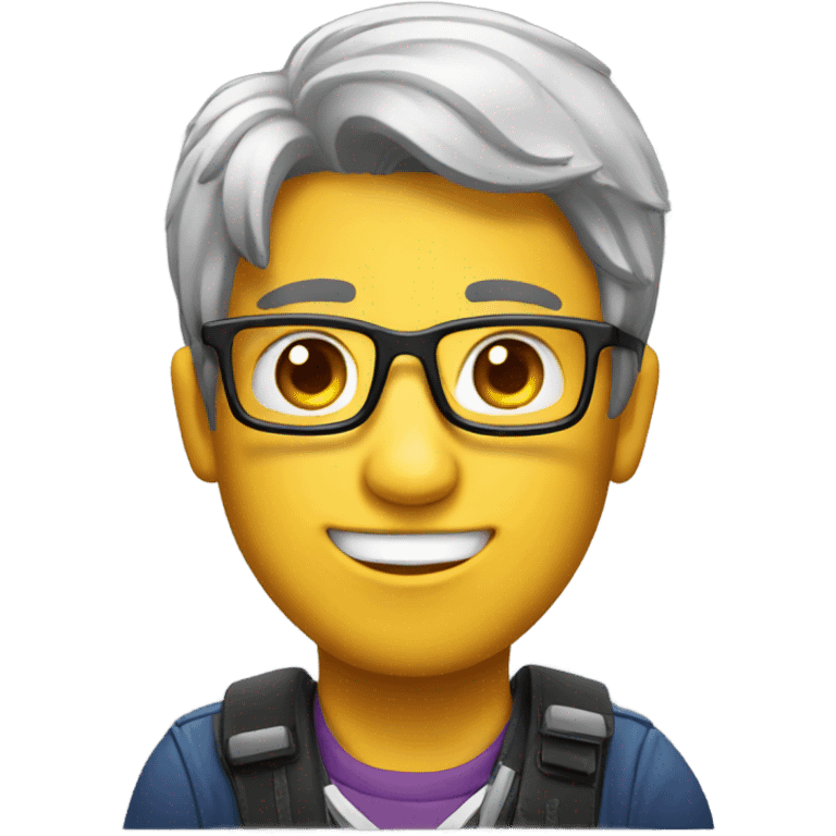 A nerd playing games emoji