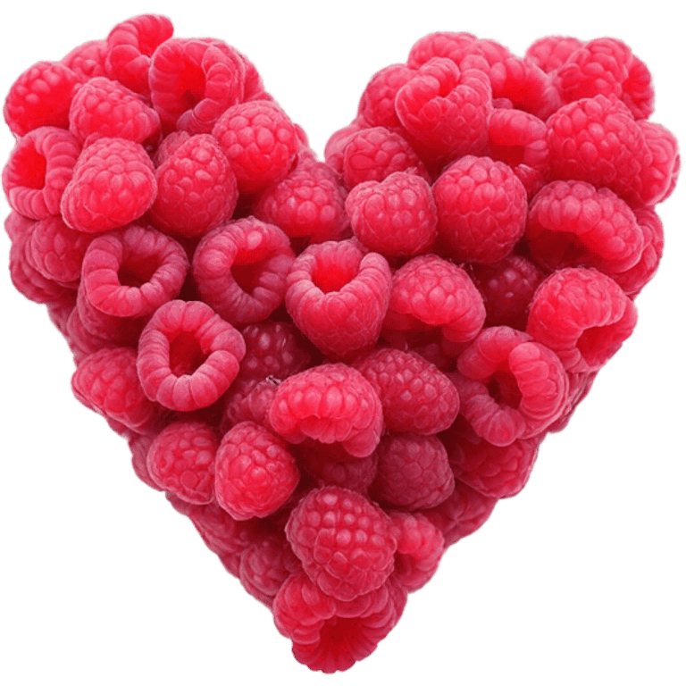 Raspberry heart emoji