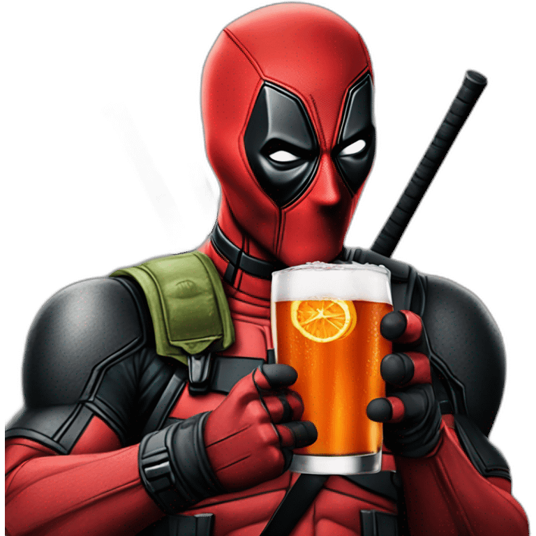 deadpool drinking jagermeister emoji