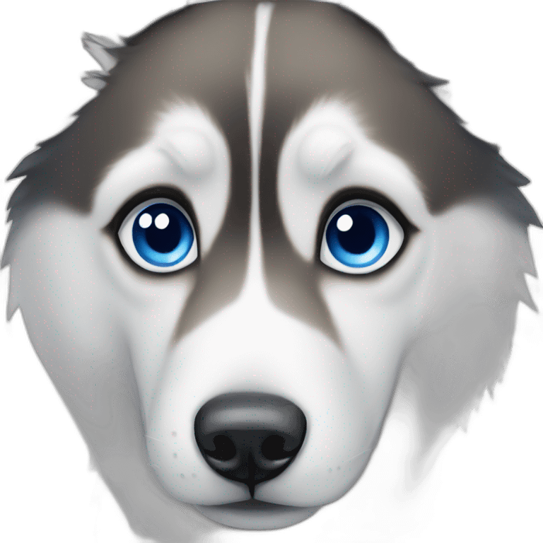 husky with blue eyes emoji