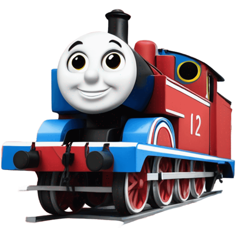 thomas the tank engine with us flag colors emoji