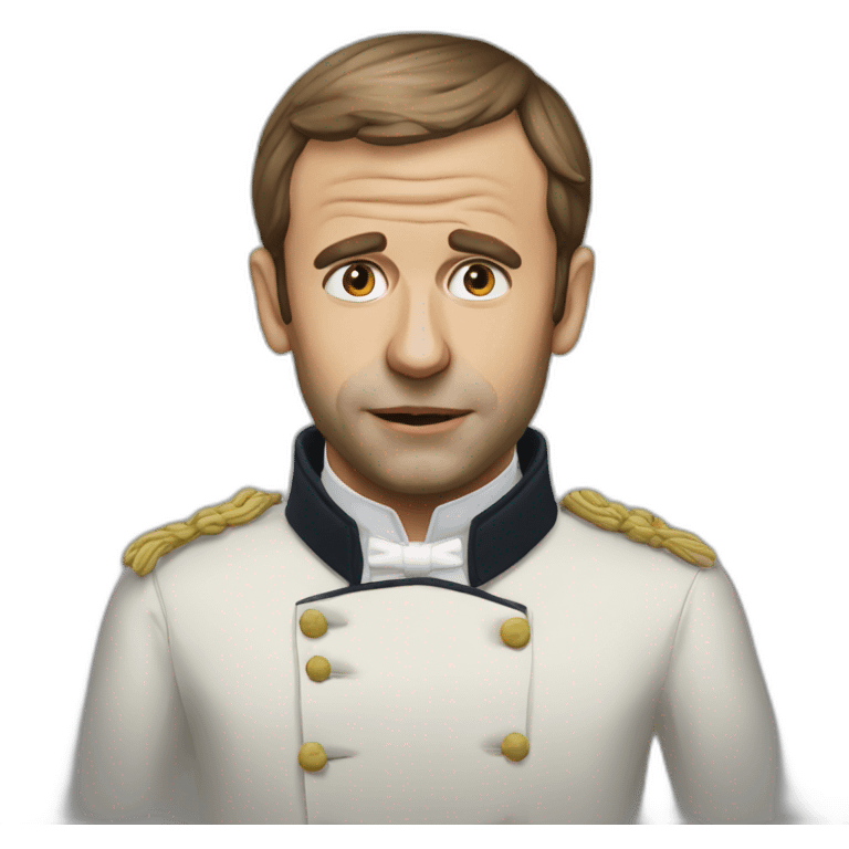 Macron mange emoji