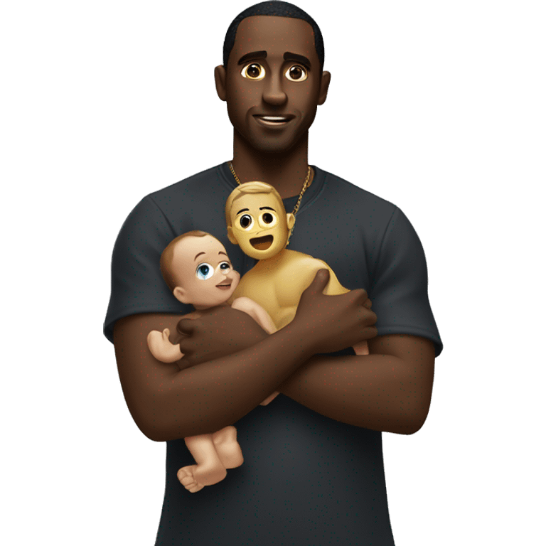 Diddy holding baby oil emoji