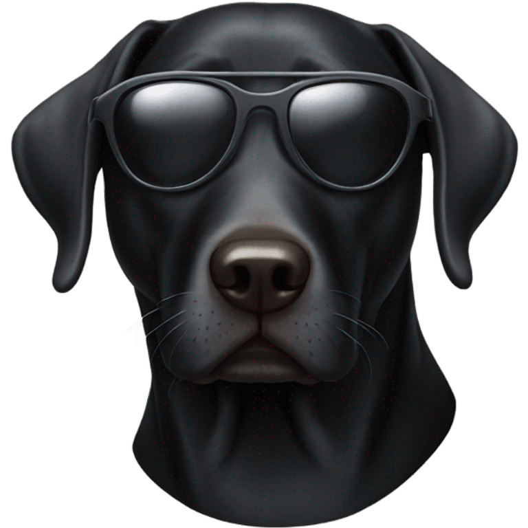 Black lab wearing sunglasses  emoji