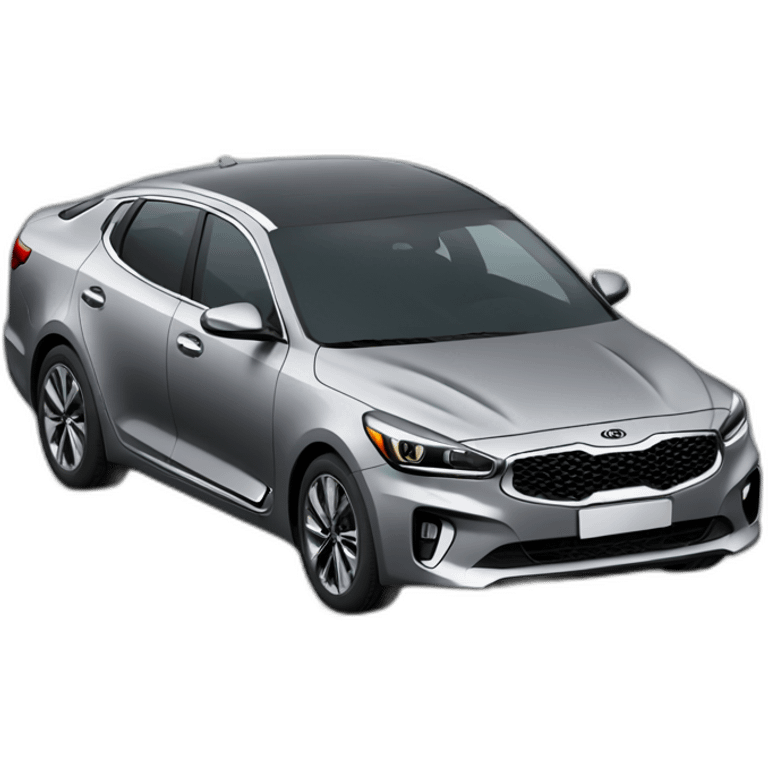 cartoon grey kia k5 car isometry emoji