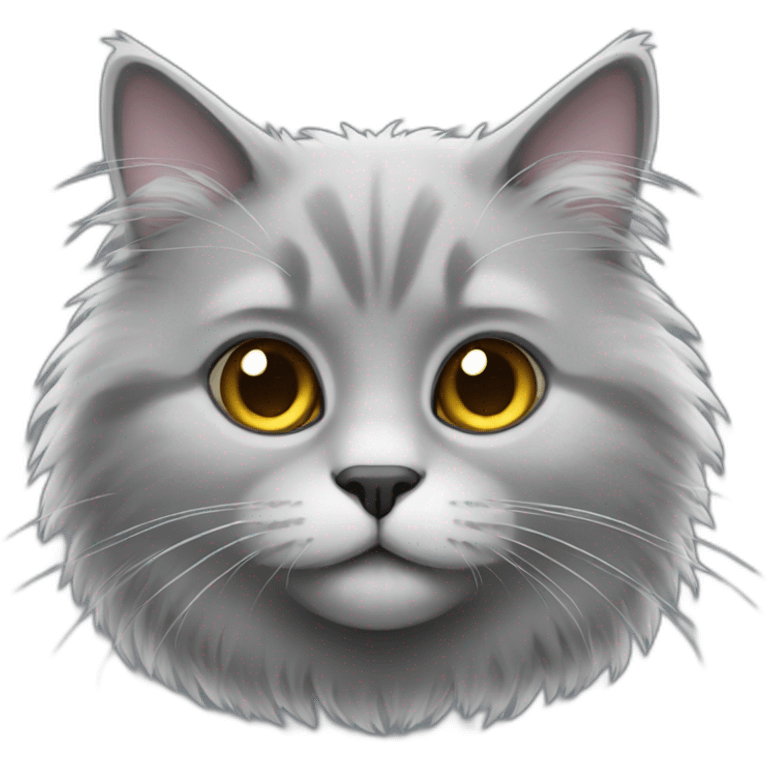 grey-cat-fluffy emoji