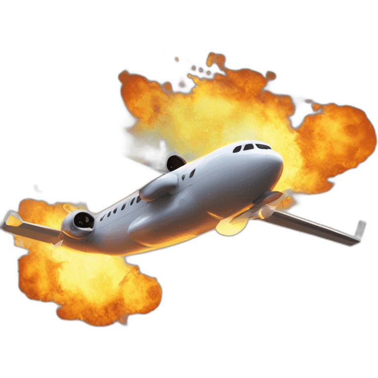 plane in burst extensive fire drop to twins emoji