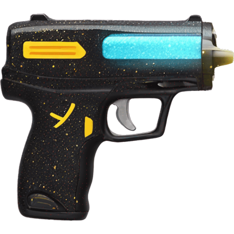 Taser with glitter emoji