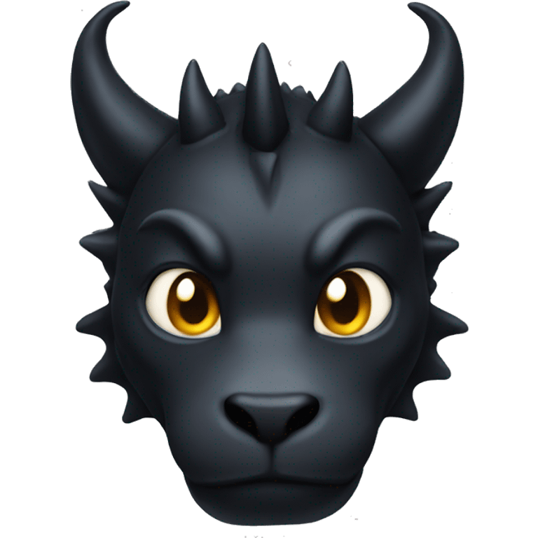 a black dragon with cat ears emoji