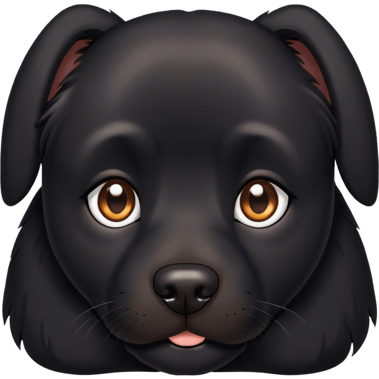 Perrita negra tierna emoji