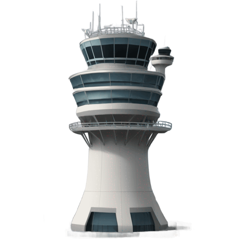 air traffic control tower, full size, modern, realistic emoji