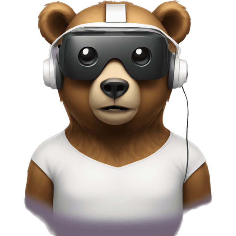 Bear with a VR headset emoji