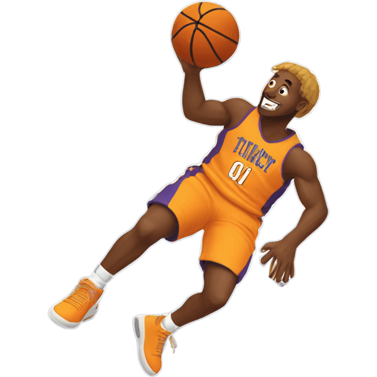 Basketball player dunking emoji