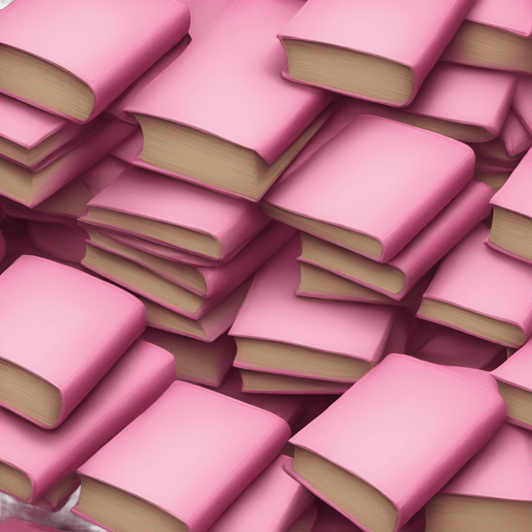 Pink stack of books emoji