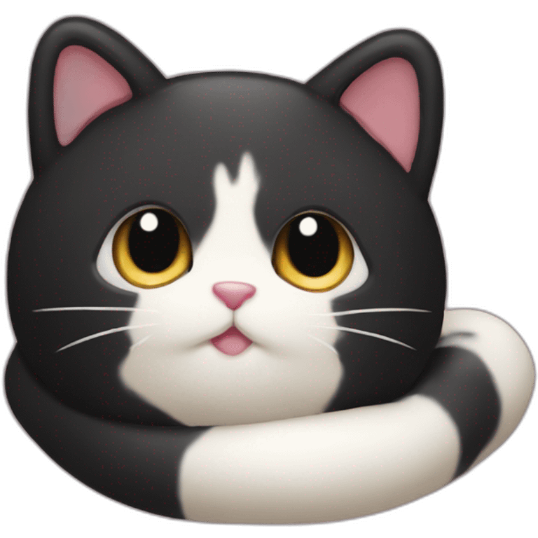 black cake mochi cat emoji