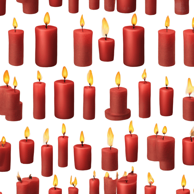 Red Christmas candles  Schwibbogen emoji