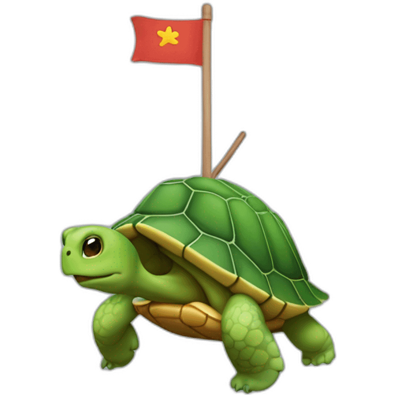 tortue sur un chié emoji