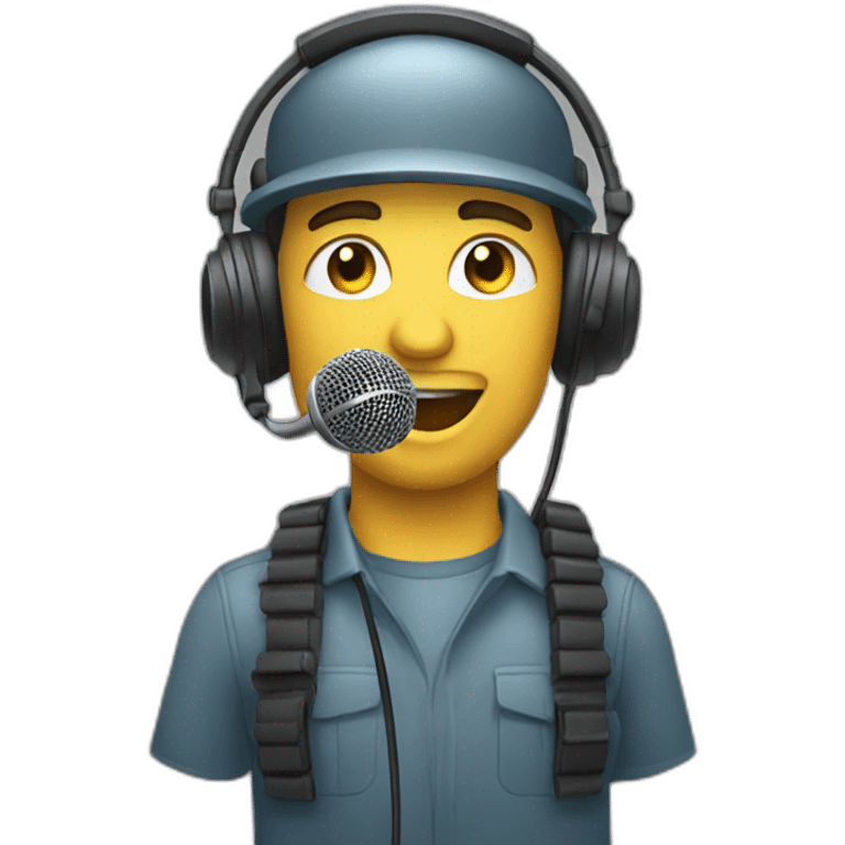 Boom microphone operator emoji