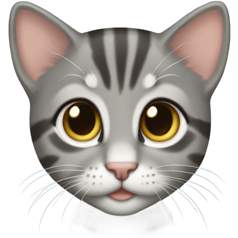 Gray tabby kitten emoji