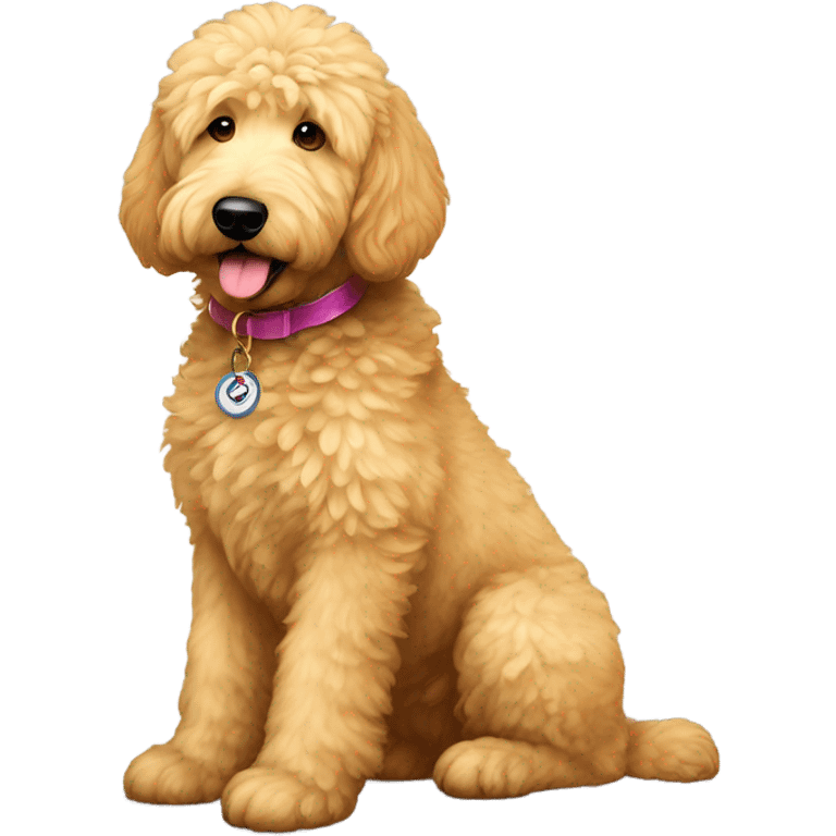 Golden doodle mug shot  emoji