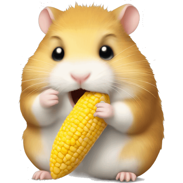 Hamster eat a corn emoji