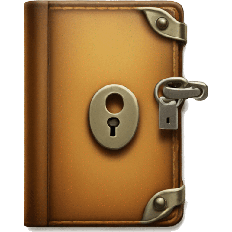 vintage diary with lock and key emoji