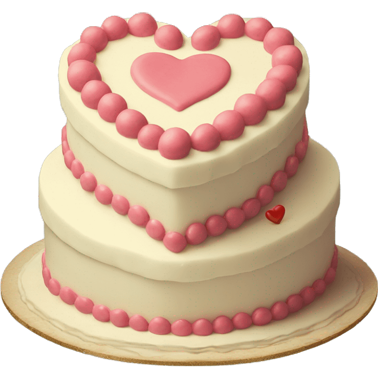 Heart cake vintage emoji